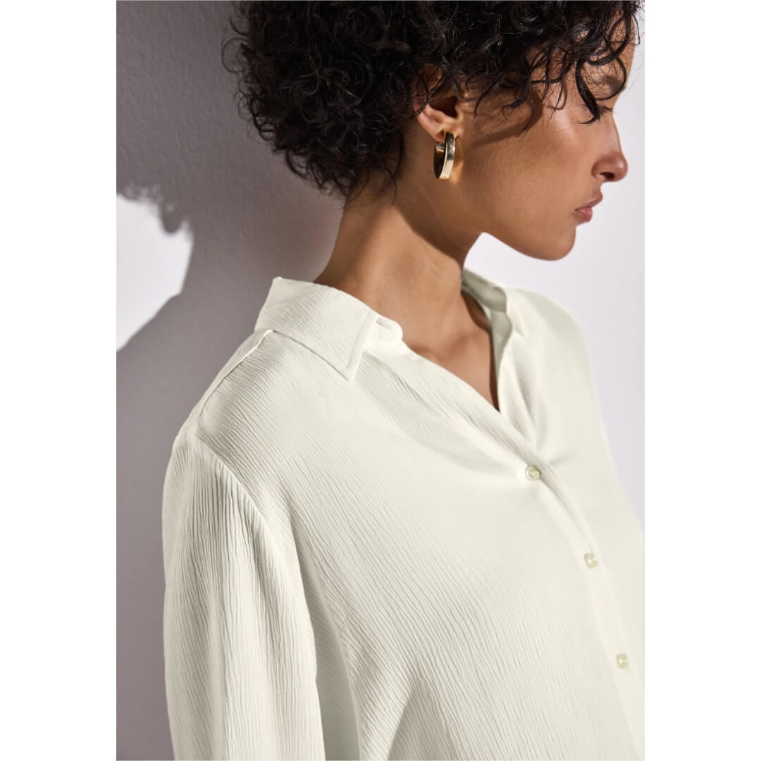 Street One kauluspaita, luonnonvalkoinen - Moment.fi