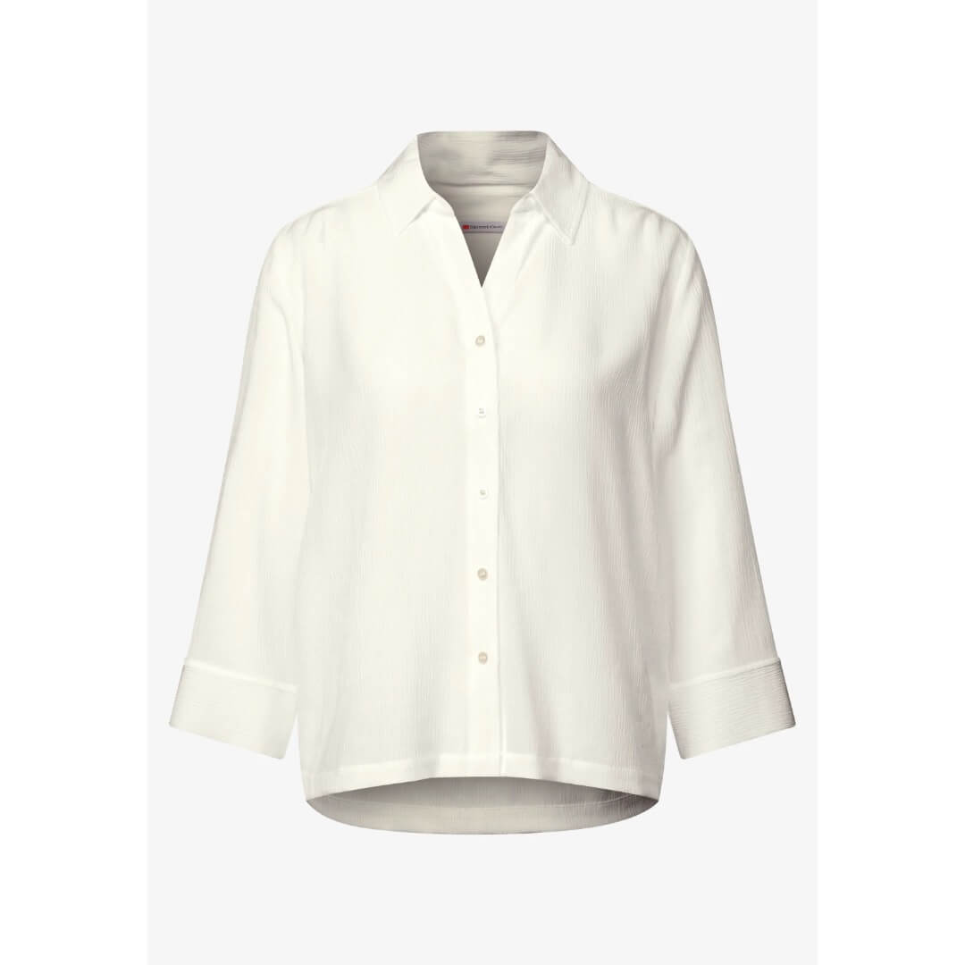 Street One kauluspaita, luonnonvalkoinen - Moment.fi