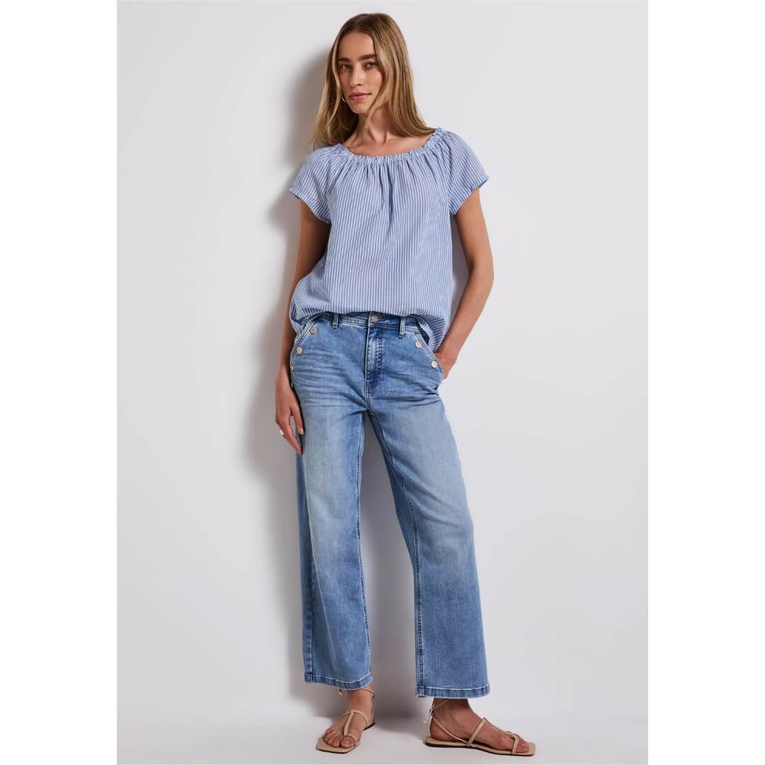 Street One raitapaita, vaaleansininen - Moment.fi