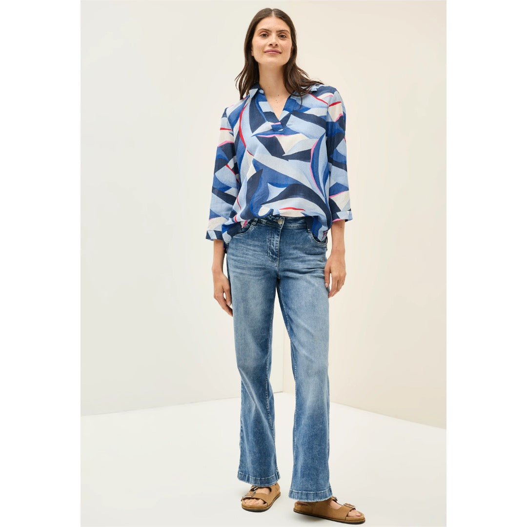 Cecil kuosipaita 1/1, vaaleansininen - Moment.fi