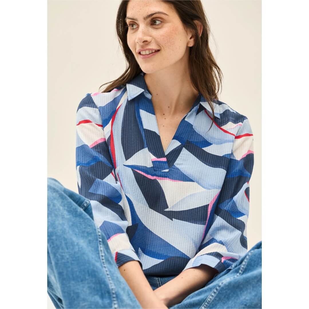 Cecil kuosipaita, sininen - Moment.fi