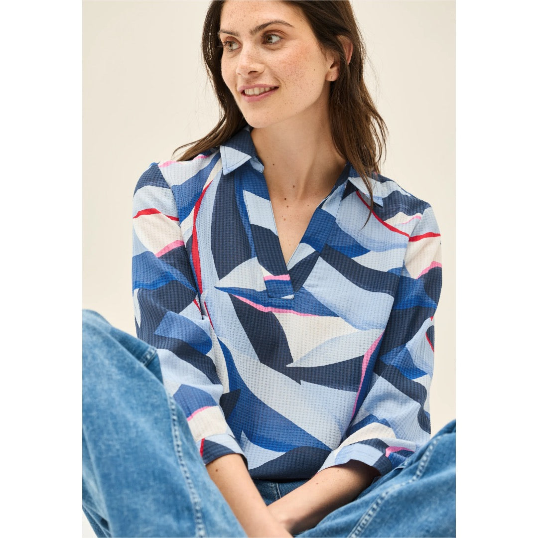 Cecil kuosipaita 1/1, vaaleansininen - Moment.fi