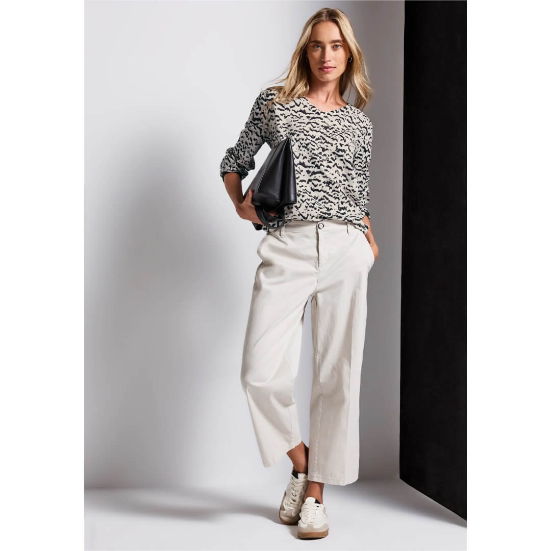 Street One kuosipaita, beige - Moment.fi