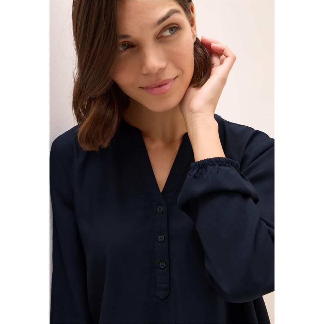 Cecil viskoosipaita, tummansininen - Moment.fi