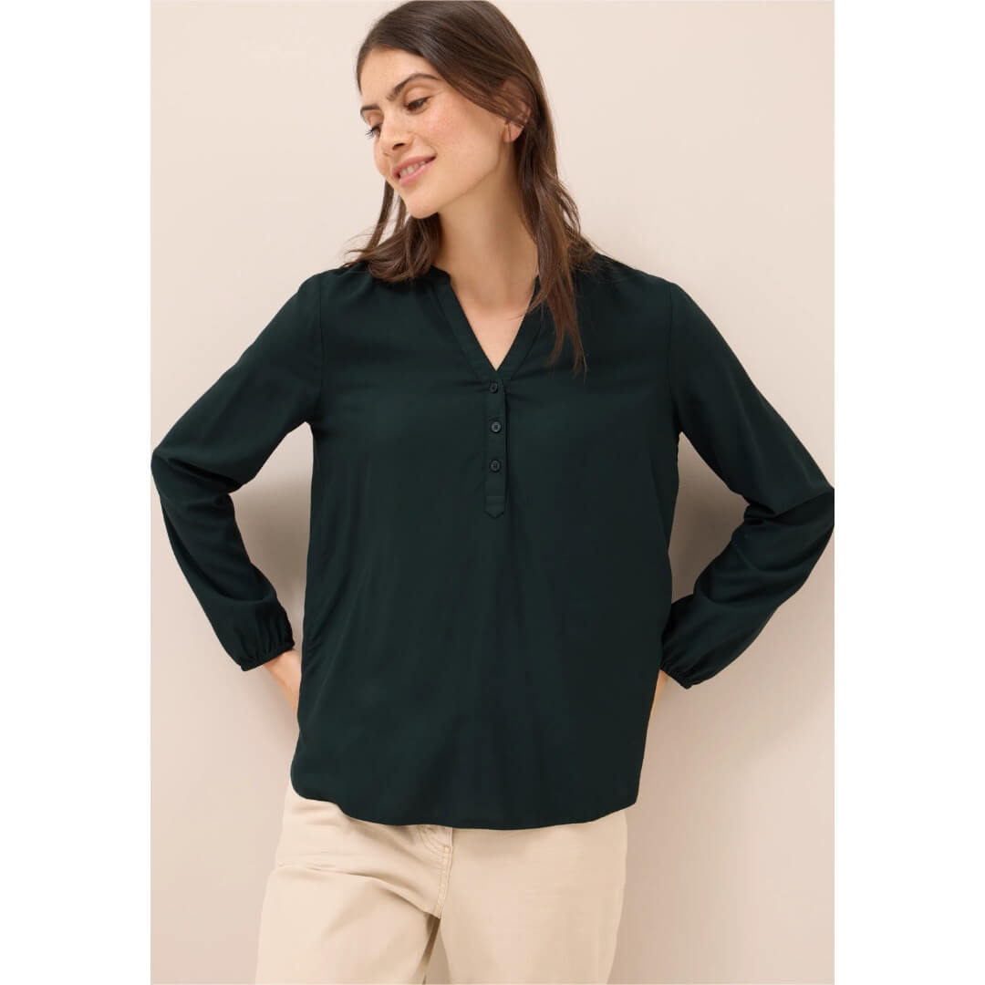 Cecil viskoosipaita, tummanvihreä - Moment.fi