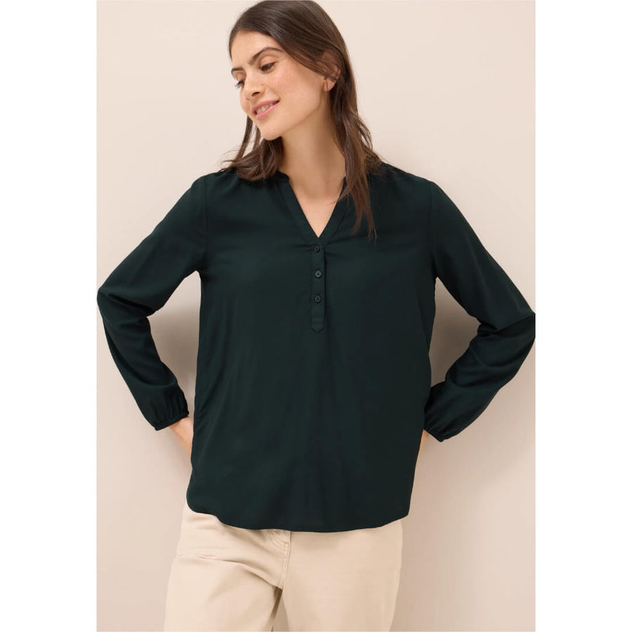 Cecil viskoosipaita, tummanvihreä - Moment.fi