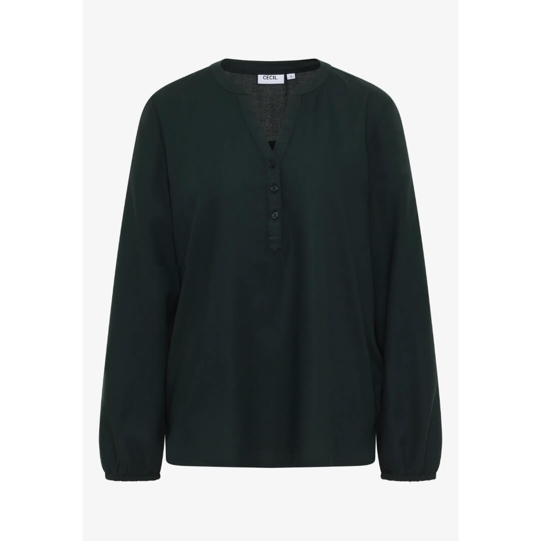 Cecil viskoosipaita, tummanvihreä - Moment.fi