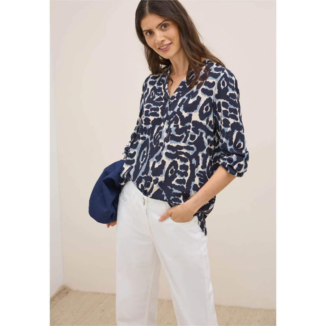 Cecil kuosipaita, sininen - Moment.fi