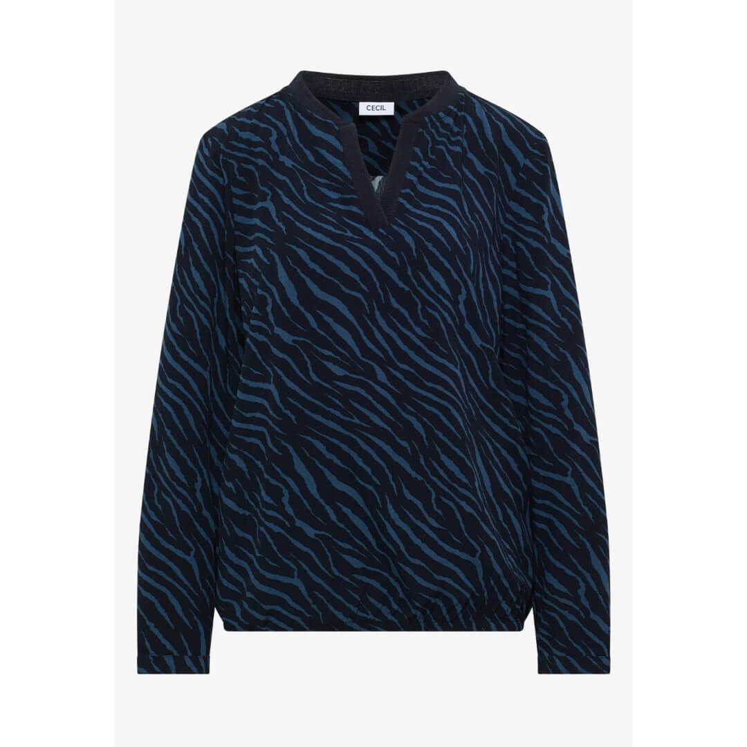 Cecil kuosipaita zebra, tummansininen - Moment.fi