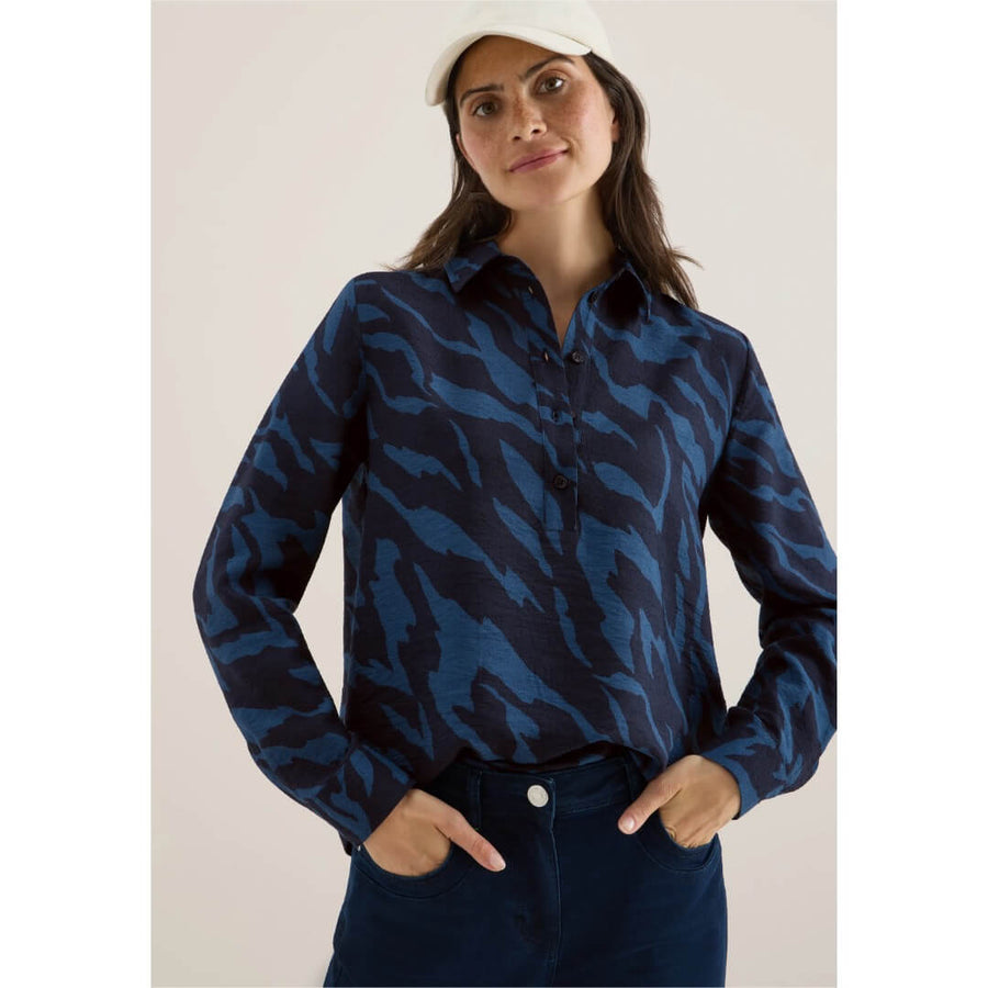 Cecil kuosipaita, tummansininen - Moment.fi