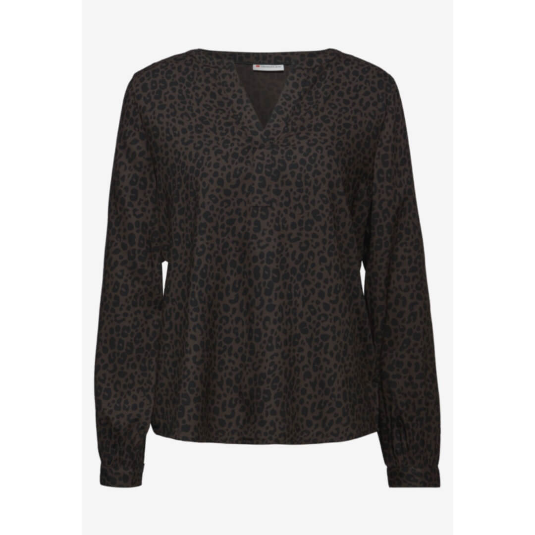 Street One kuosipaita, tummanruskea - Moment.fi