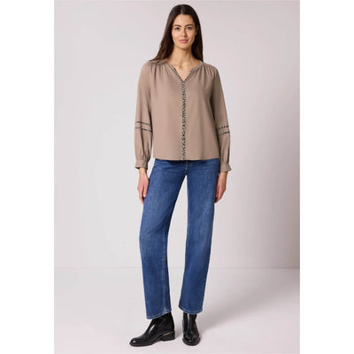 Street One viskoosipaita, vaaleanruskea