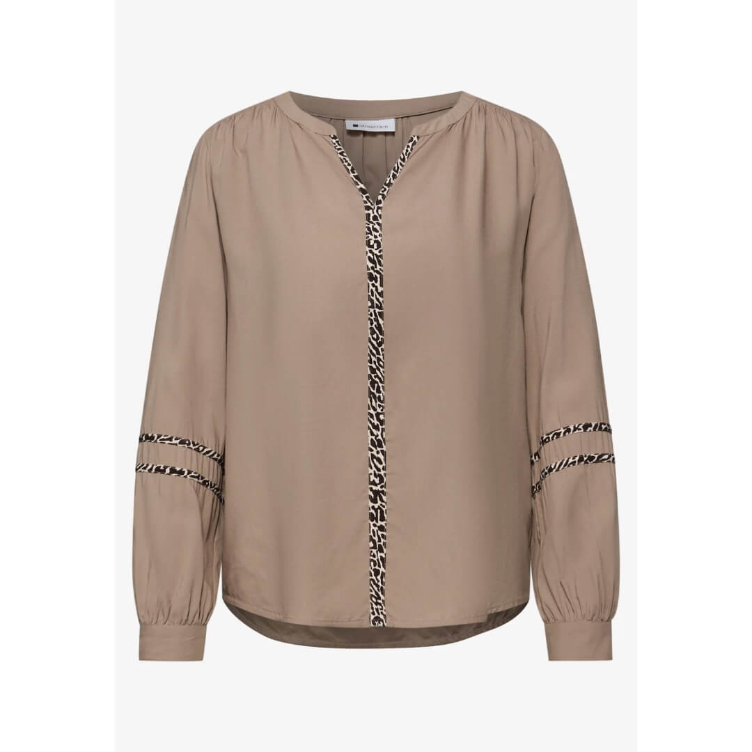 Street One viskoosipaita, vaaleanruskea