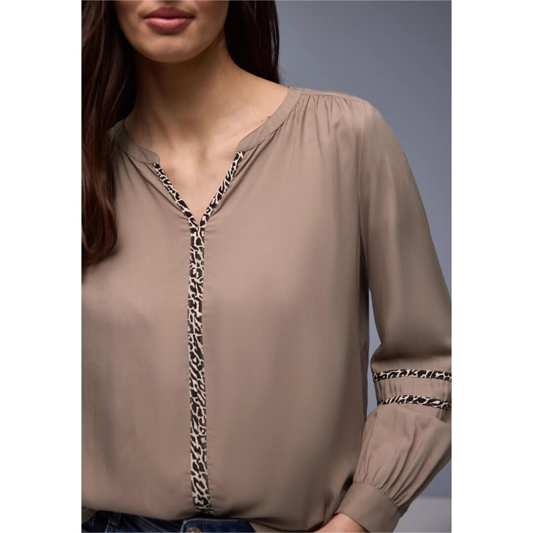 Street One viskoosipaita, vaaleanruskea