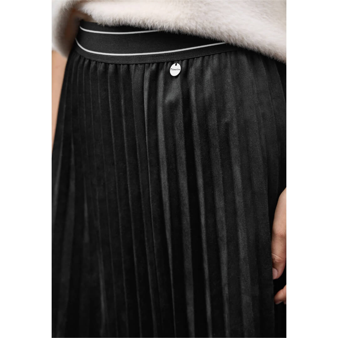 Street One hame pliseerattu, musta - Moment.fi