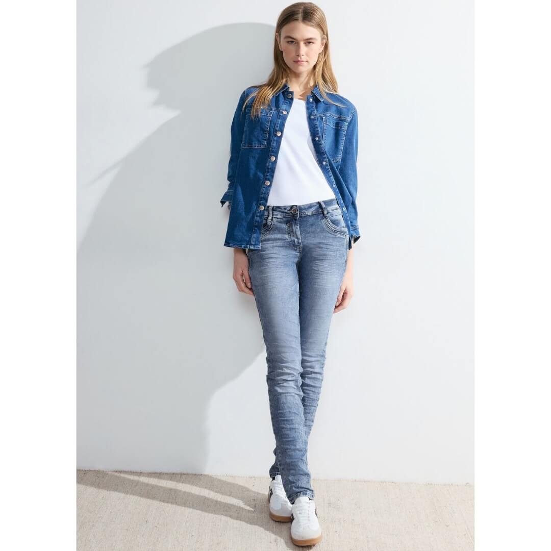 Cecil farkku Scarlett, vaaleansininen - Moment.fi