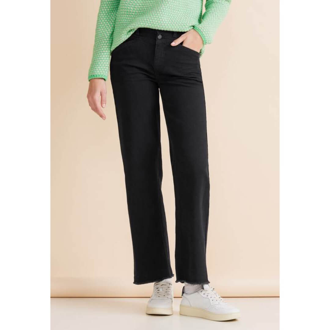 Street One farkku leveä, musta - Moment.fi