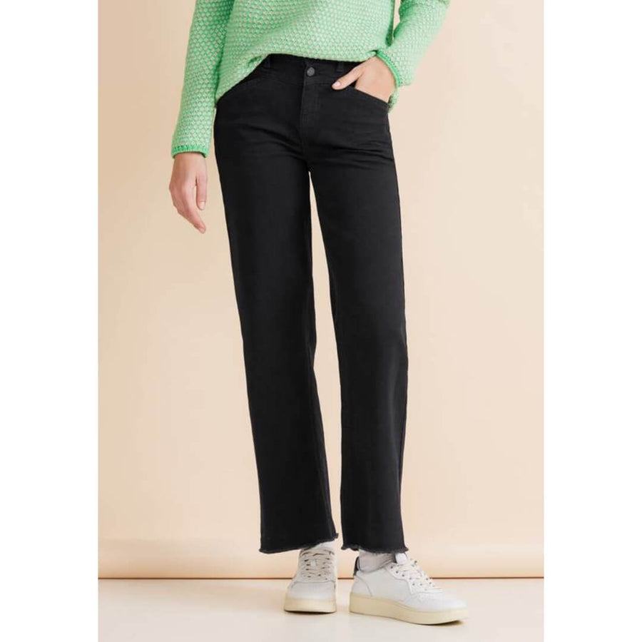 Street One farkku leveä, musta - Moment.fi