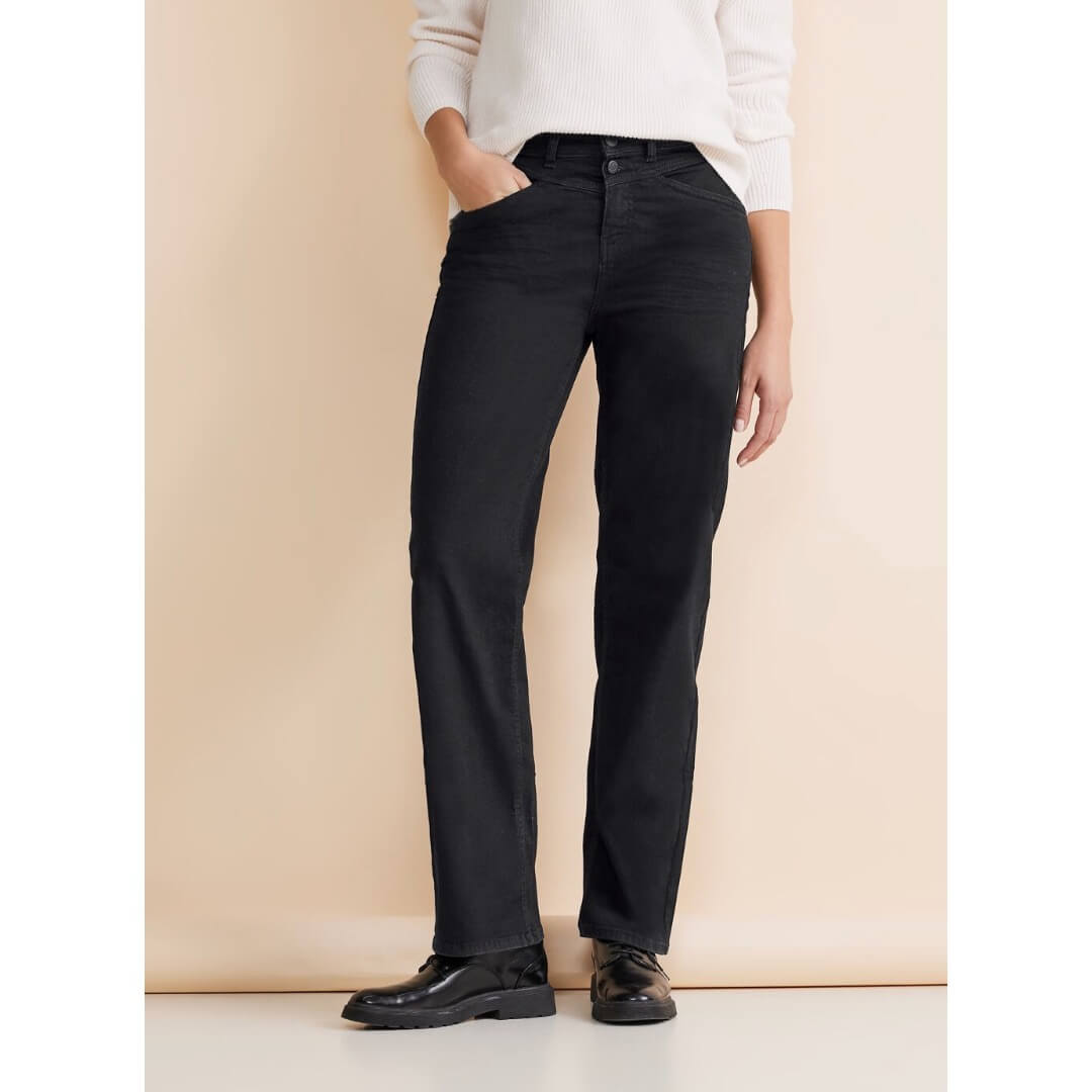 Street One farkku leveä, musta - Moment.fi