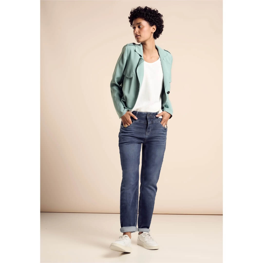 Street One farkku Mom fit, keskisininen - Moment.fi