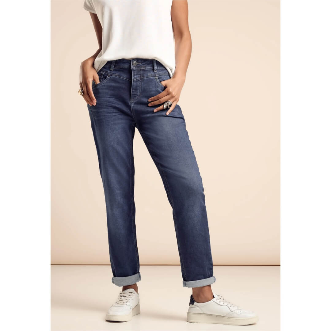 Street One farkku Mom fit, keskisininen - Moment.fi