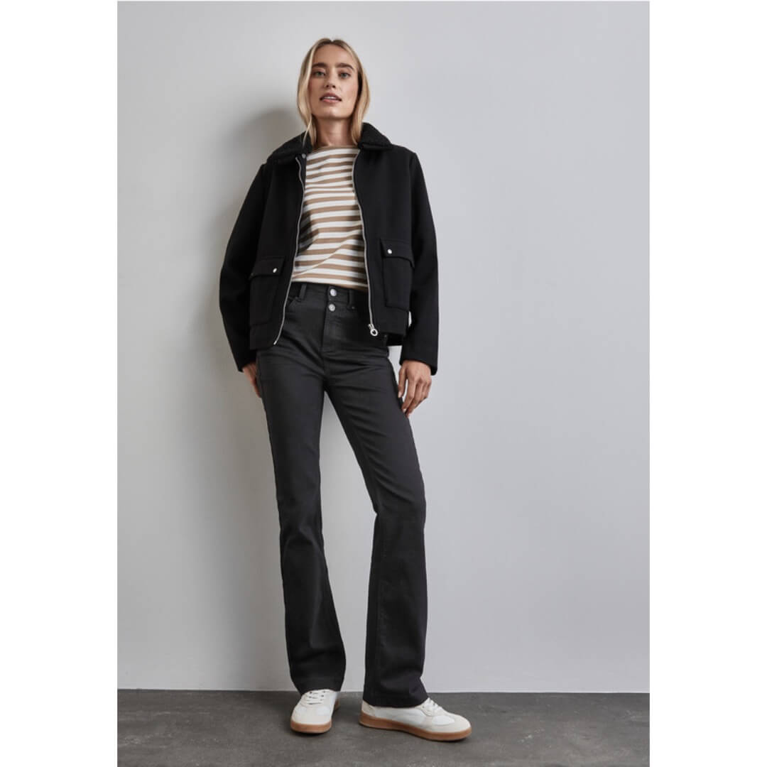 Street One farkku bootcut, musta - Moment.fi