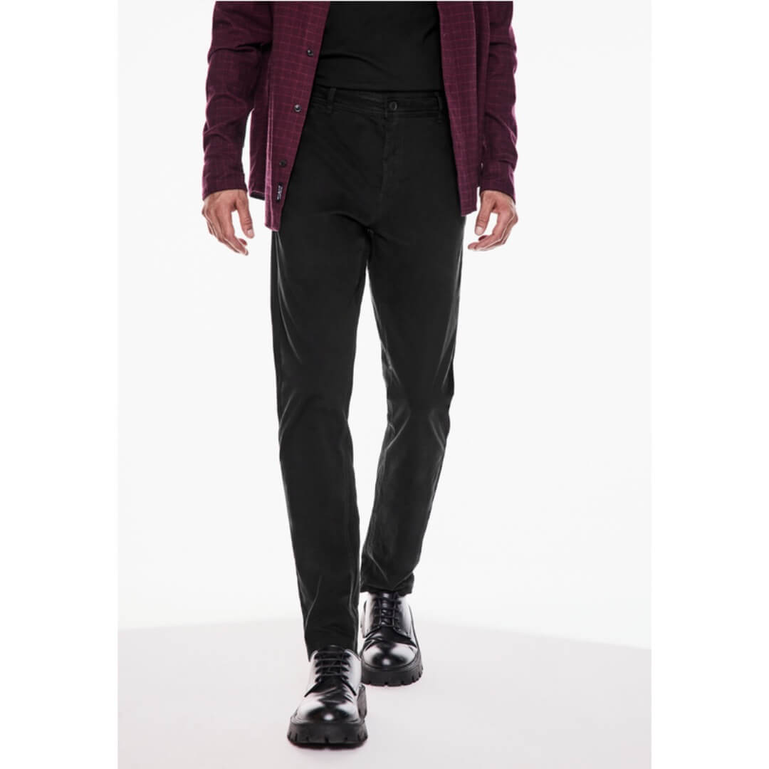 Street One puuvillachinos stretch, musta - Moment.fi