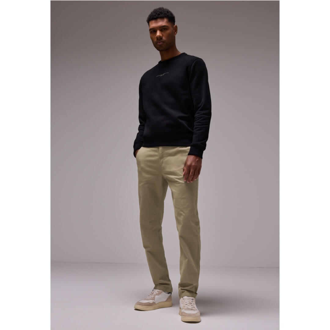 Street One puuvillachinos stretch, beige - Moment.fi