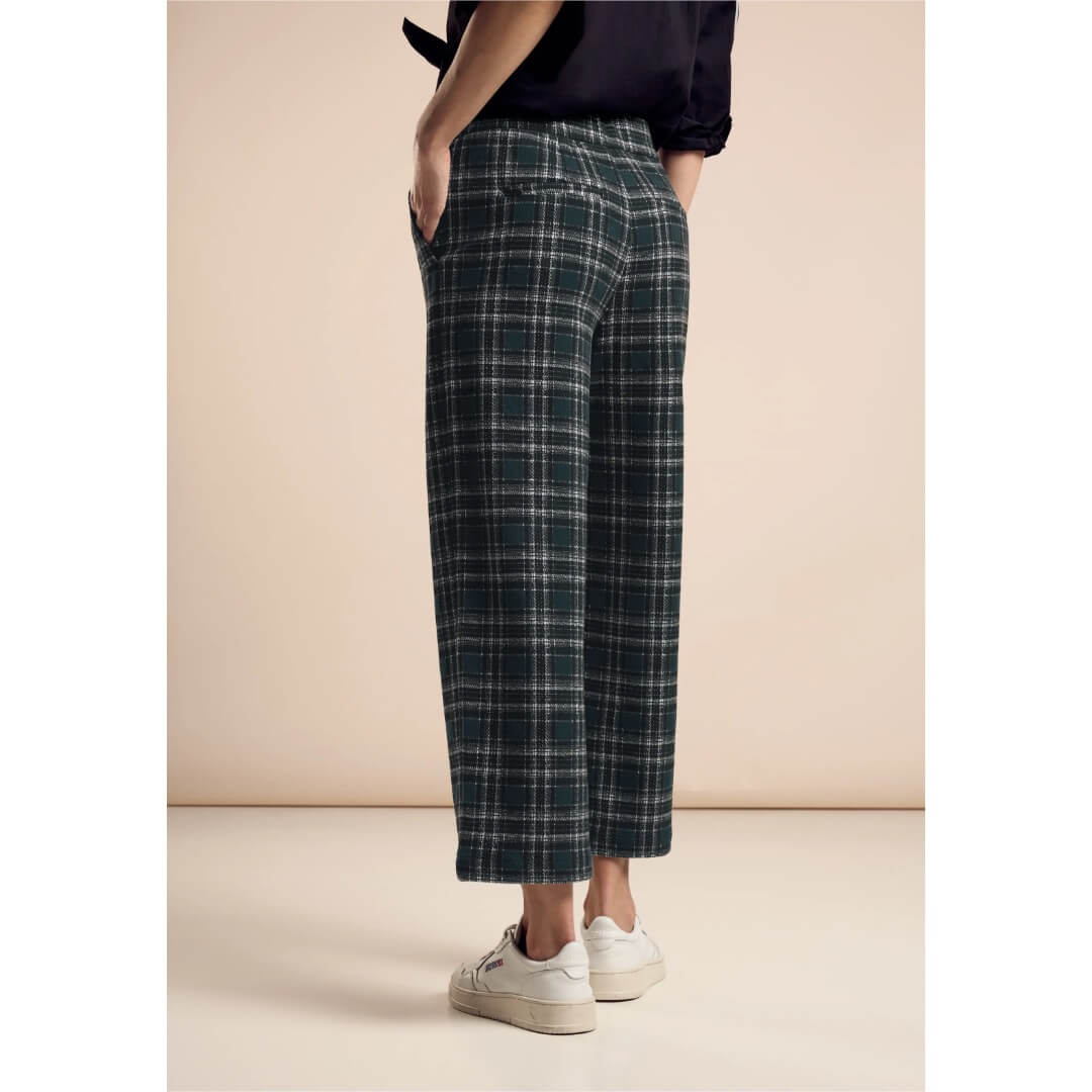 Street One ruutuhousu, vihreä - Moment.fi