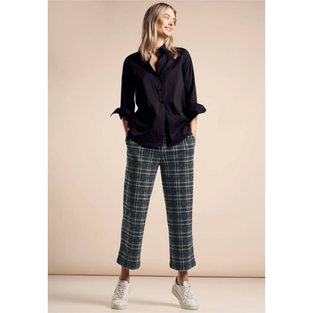 Street One ruutuhousu, vihreä - Moment.fi