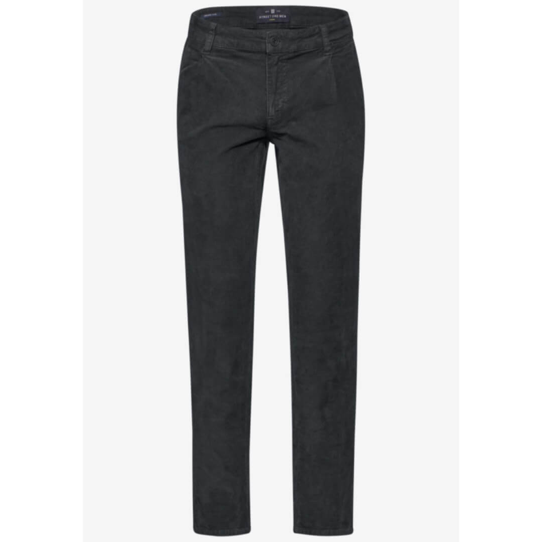 Street One samettihousu, tummanharmaa - Moment.fi