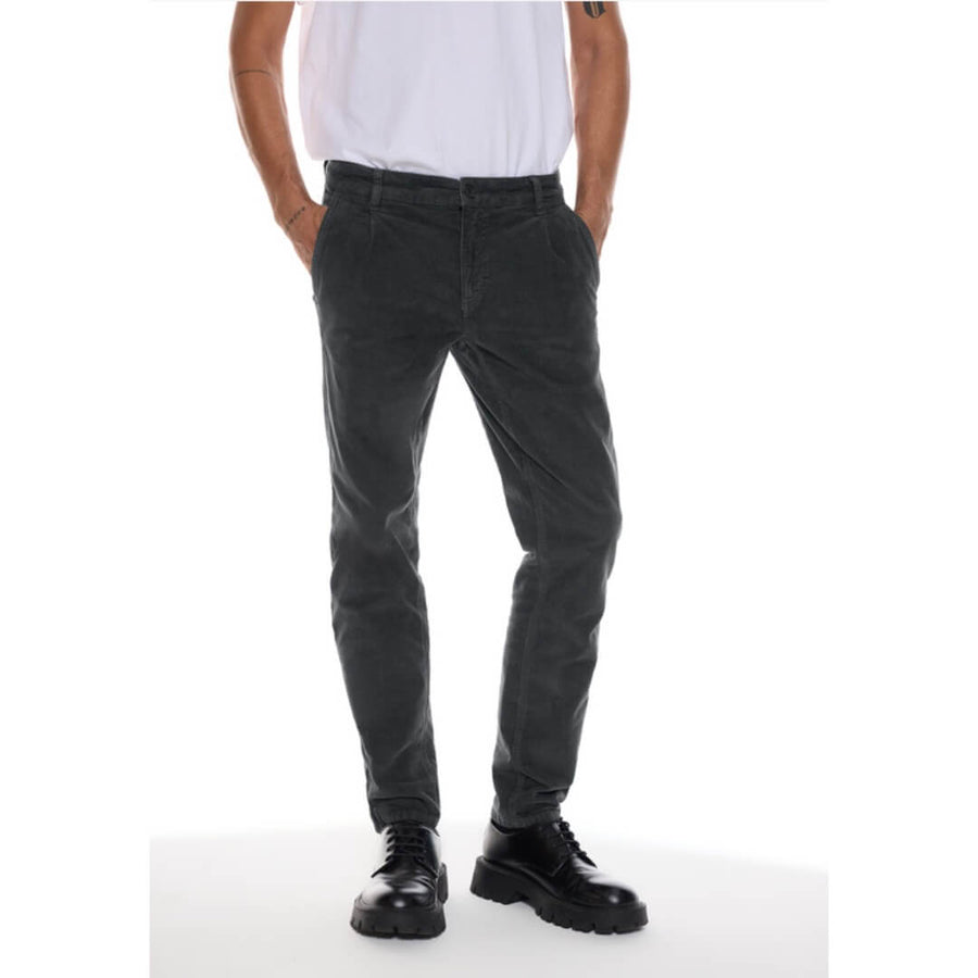 Street One samettihousu, tummanharmaa - Moment.fi