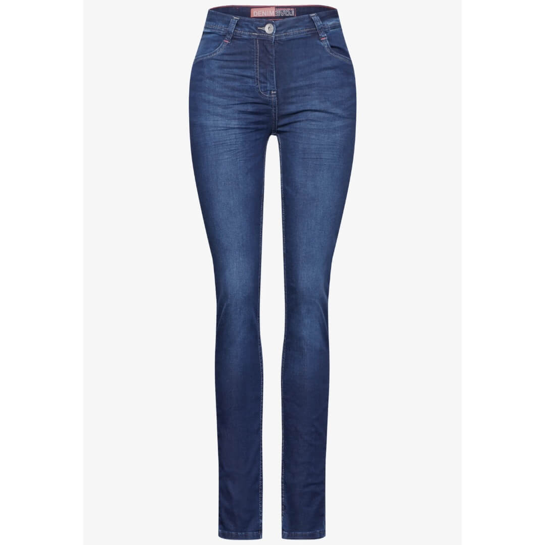Cecil farkku skinny fit, sininen - Moment.fi