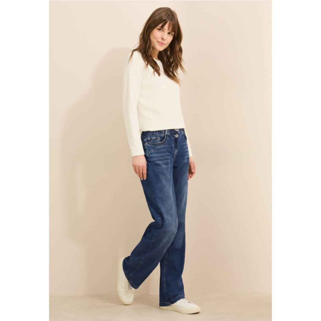 Cecil leveä farkku Neele, vaaleansininen - Moment.fi