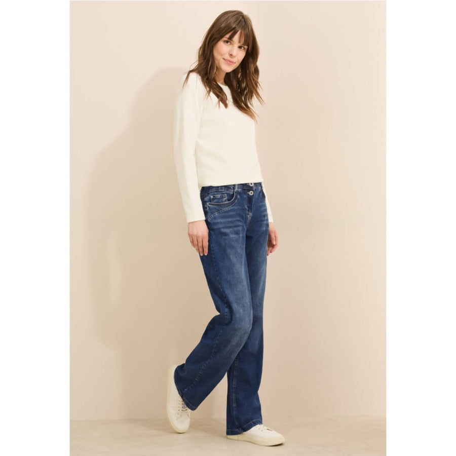 Cecil leveä farkku Neele, vaaleansininen - Moment.fi