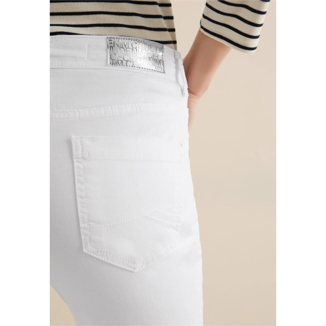 Cecil farkku stretch Toronto, valkoinen - Moment.fi