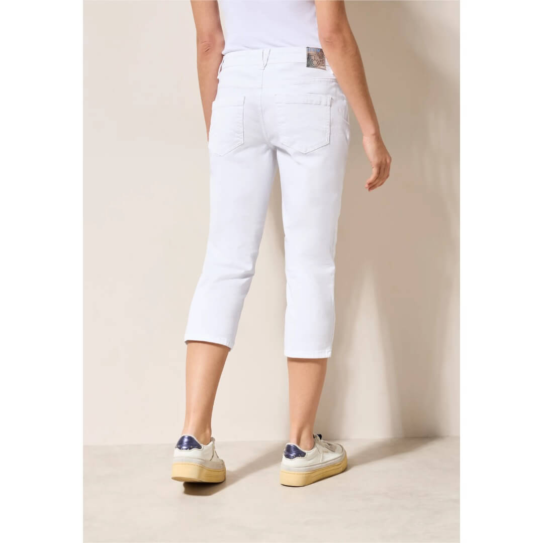 Cecil farkkucapri 22" , valkoinen - Moment.fi