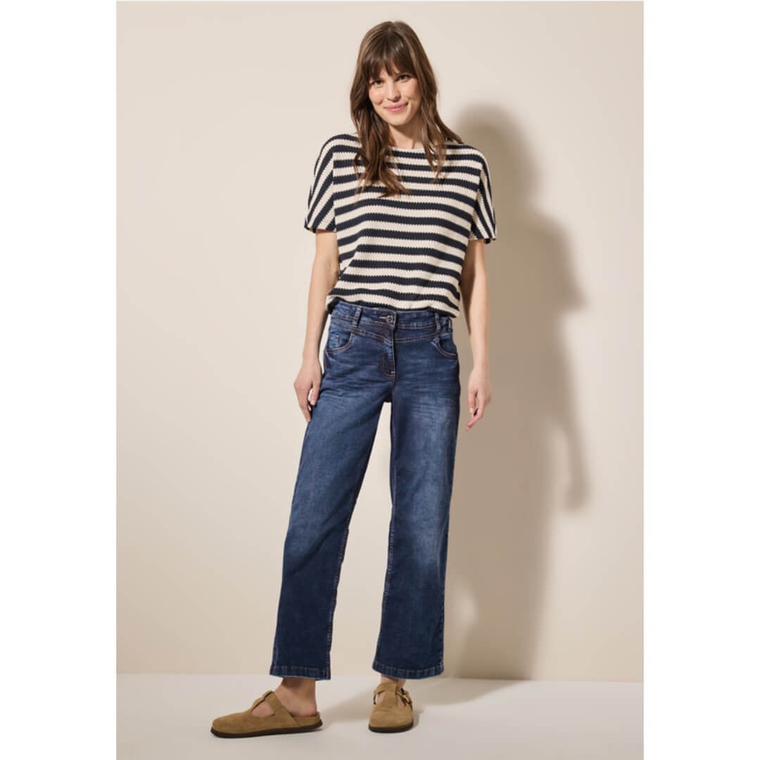 Cecil leveä farkku Neele 7/8, vaaleansininen - Moment.fi