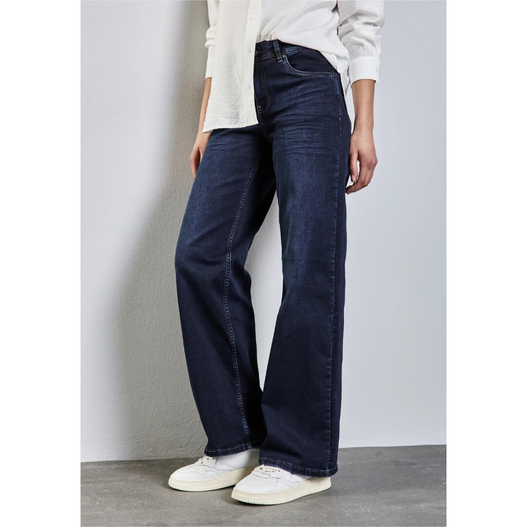 Street One farkku leveä, keskisininen - Moment.fi