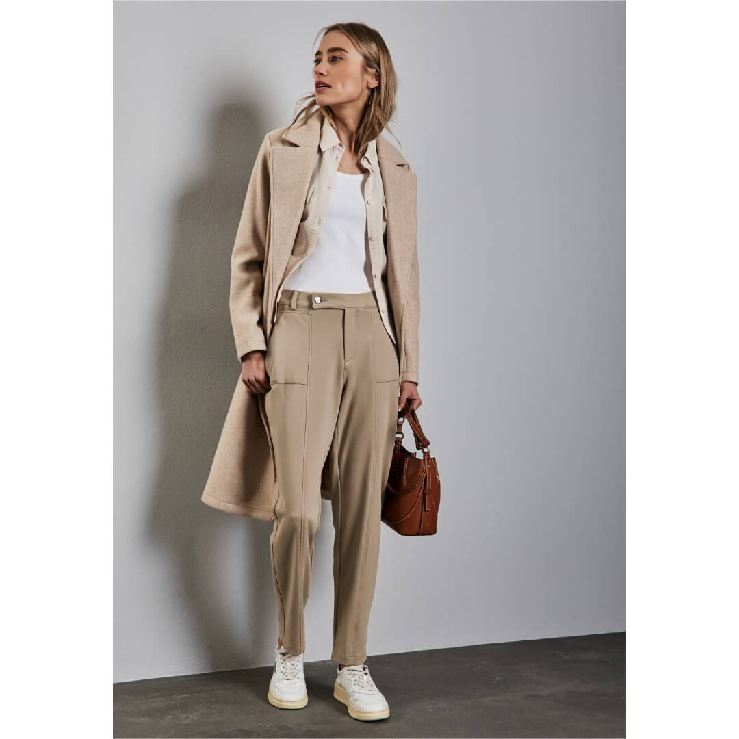 Street One jerseyhousu, beige - Moment.fi