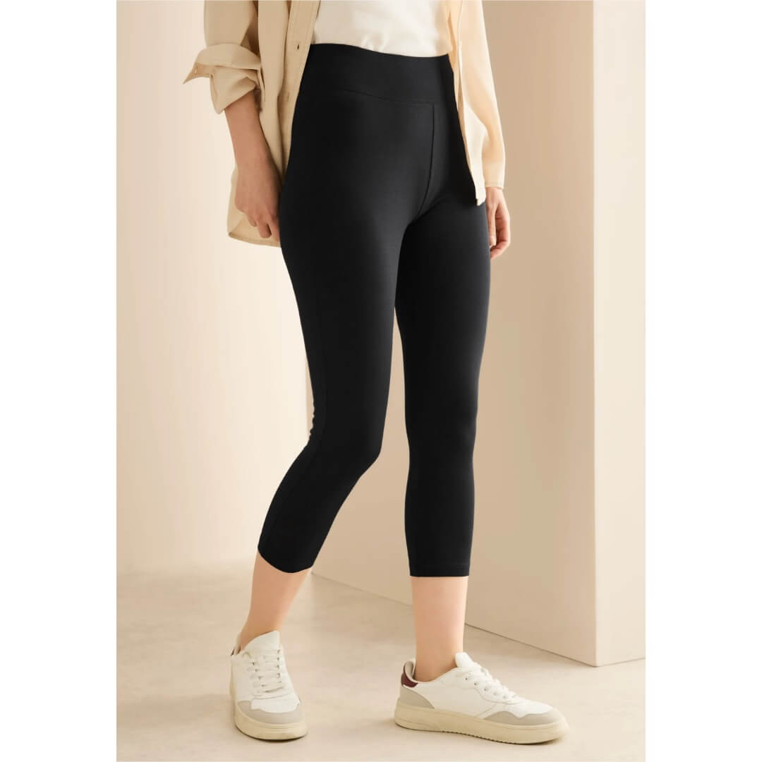 Cecil leggings 21", musta - Moment.fi