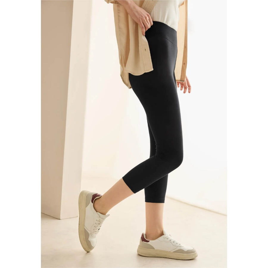 Cecil leggings 21", musta - Moment.fi