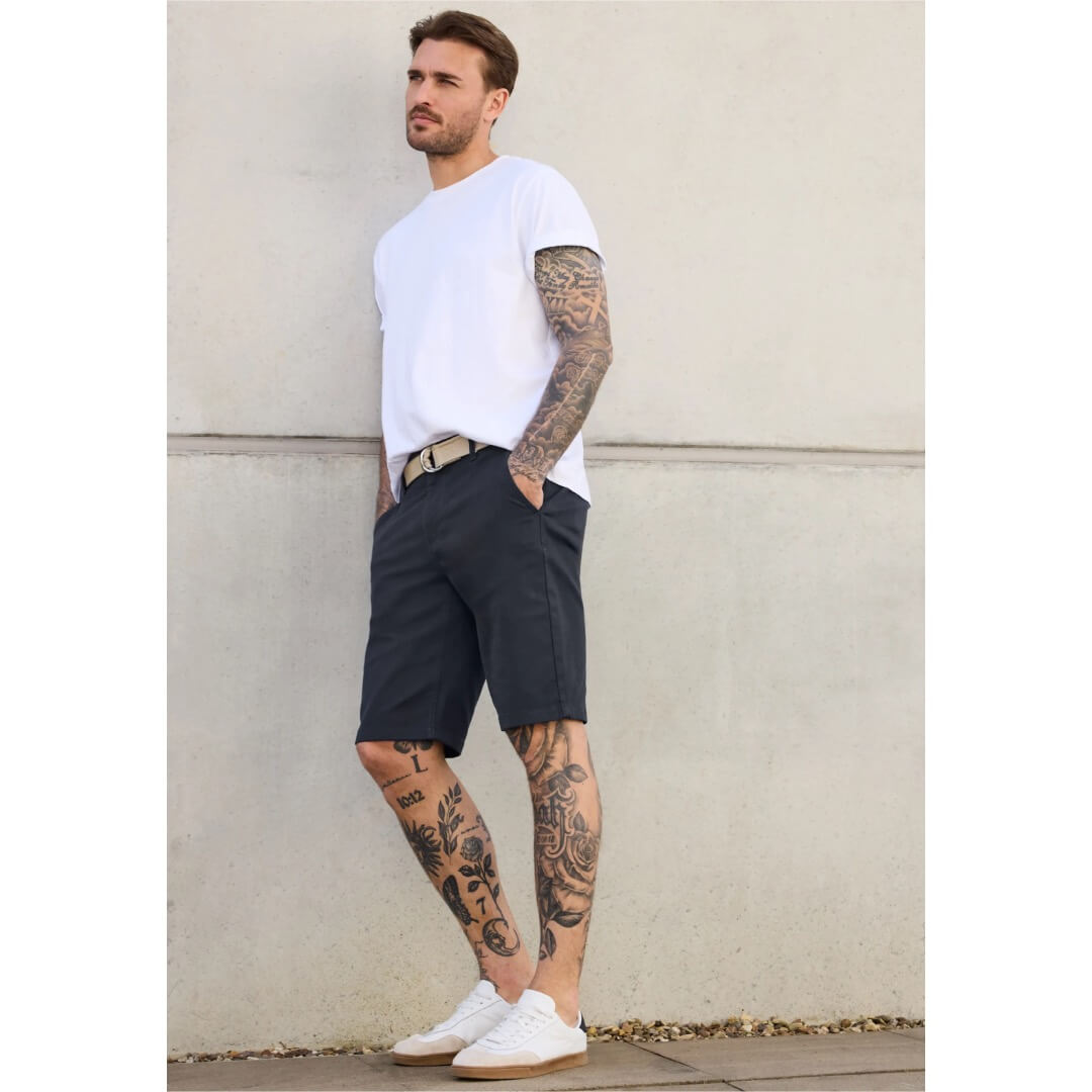 Street One shortsi vyöllä, tummansininen - Moment.fi