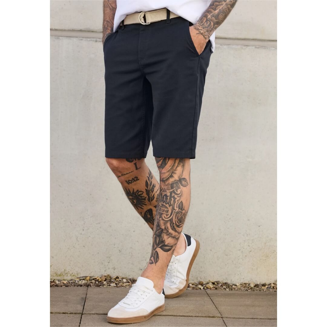 Street One shortsi vyöllä, tummansininen - Moment.fi