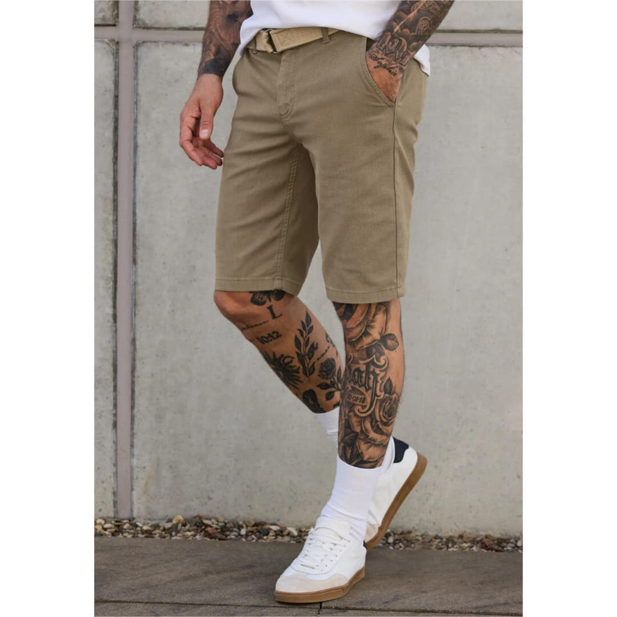 Street One shortsi vyöllä, beige - Moment.fi