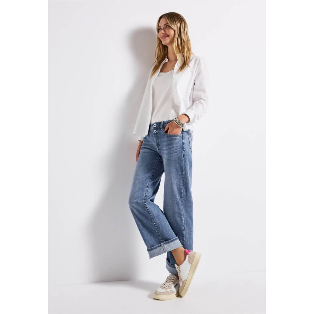 Street One farkku suora, vaaleansininen - Moment.fi