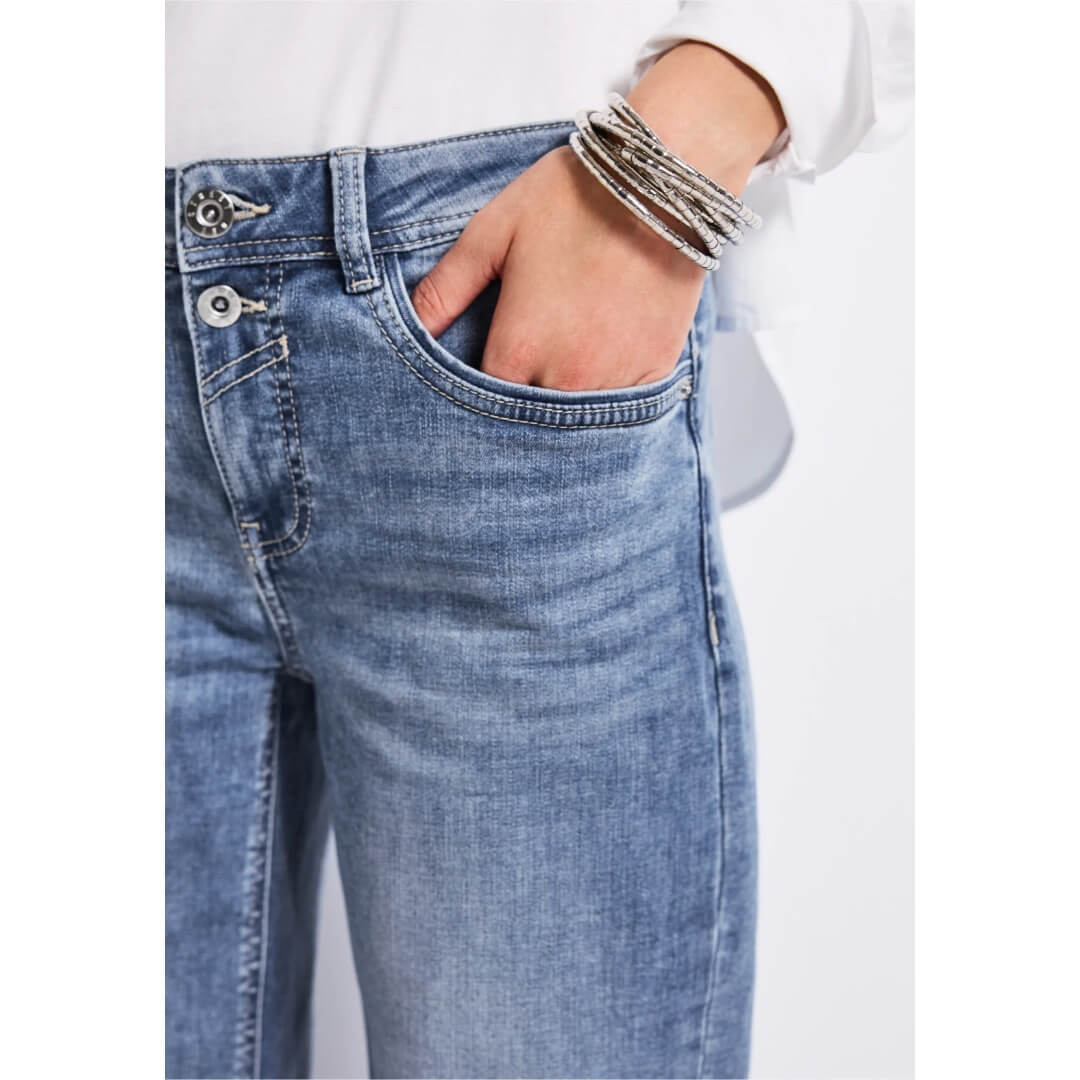 Street One farkku suora, vaaleansininen - Moment.fi