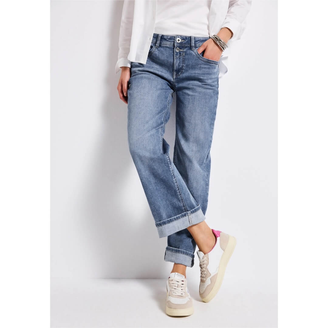 Street One farkku suora, vaaleansininen - Moment.fi