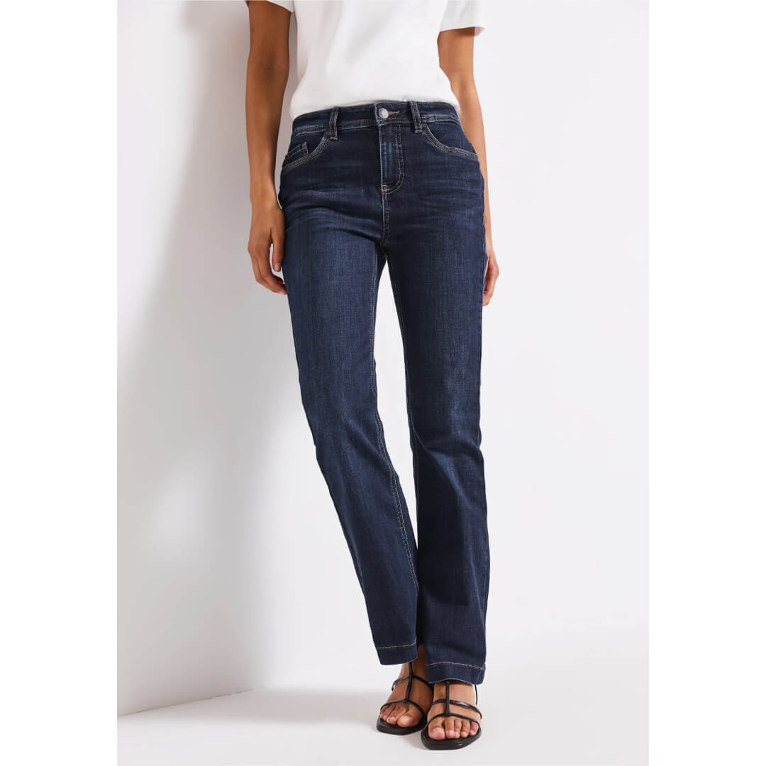 Street One farkku bootcut, tummansininen - Moment.fi