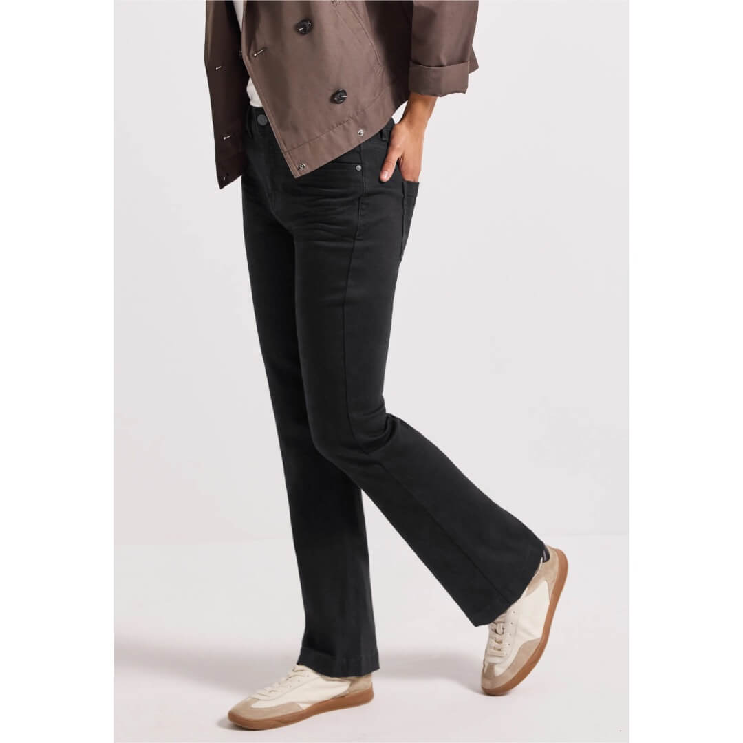 Street One farkku bootcut, musta - Moment.fi